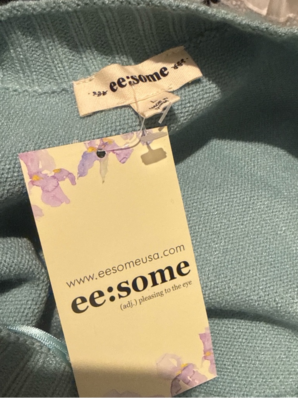 eesome Off-the-Shoulder Sweater in sage